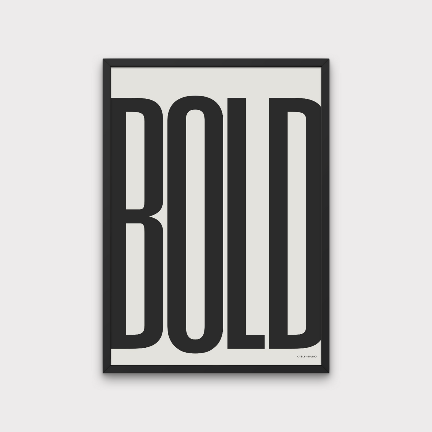 BOLD black on white