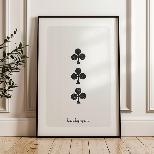 Lucky you 3 of Clubs